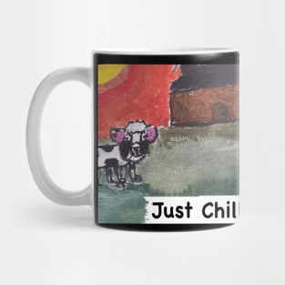 Just Chill--Cow & Barnyard Scene © Mug